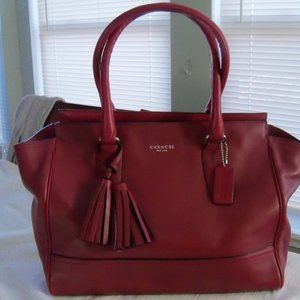 Coach 19890 Leather Legacy Medium Candace Carryall Red